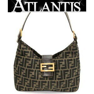 Fendi Zucca Shoulder Bag Brown Canvas